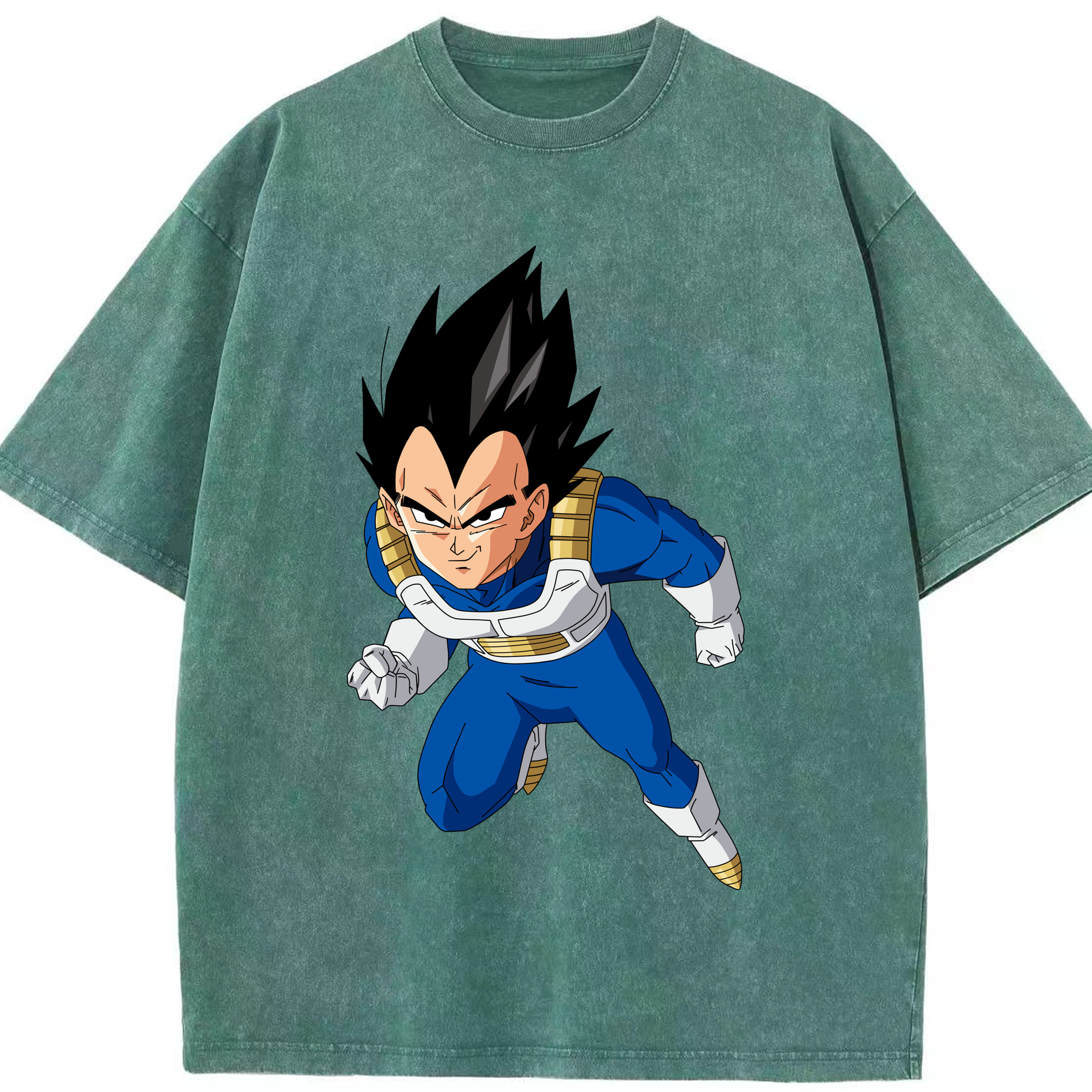 （画像用） ドラゴンボール ベジータ四世（Bejīta Yonsei）DRAGON BALL Vegeta IV 綿100% ヴィンテージ風 半袖Tシャツ（フロントプリント）